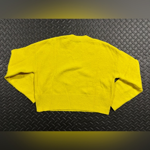 & Other Stories Yellow Knit Sweater Paris Atelier Wool Blend Size S - Picture 11 of 12